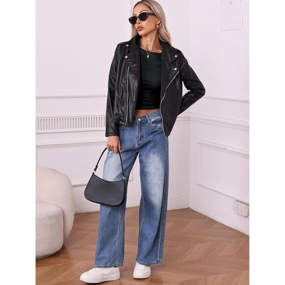 Women's Cropped Boat Neck Long Sleeve Top Cotton Spandex Fall Casual - Picture 4 of 5